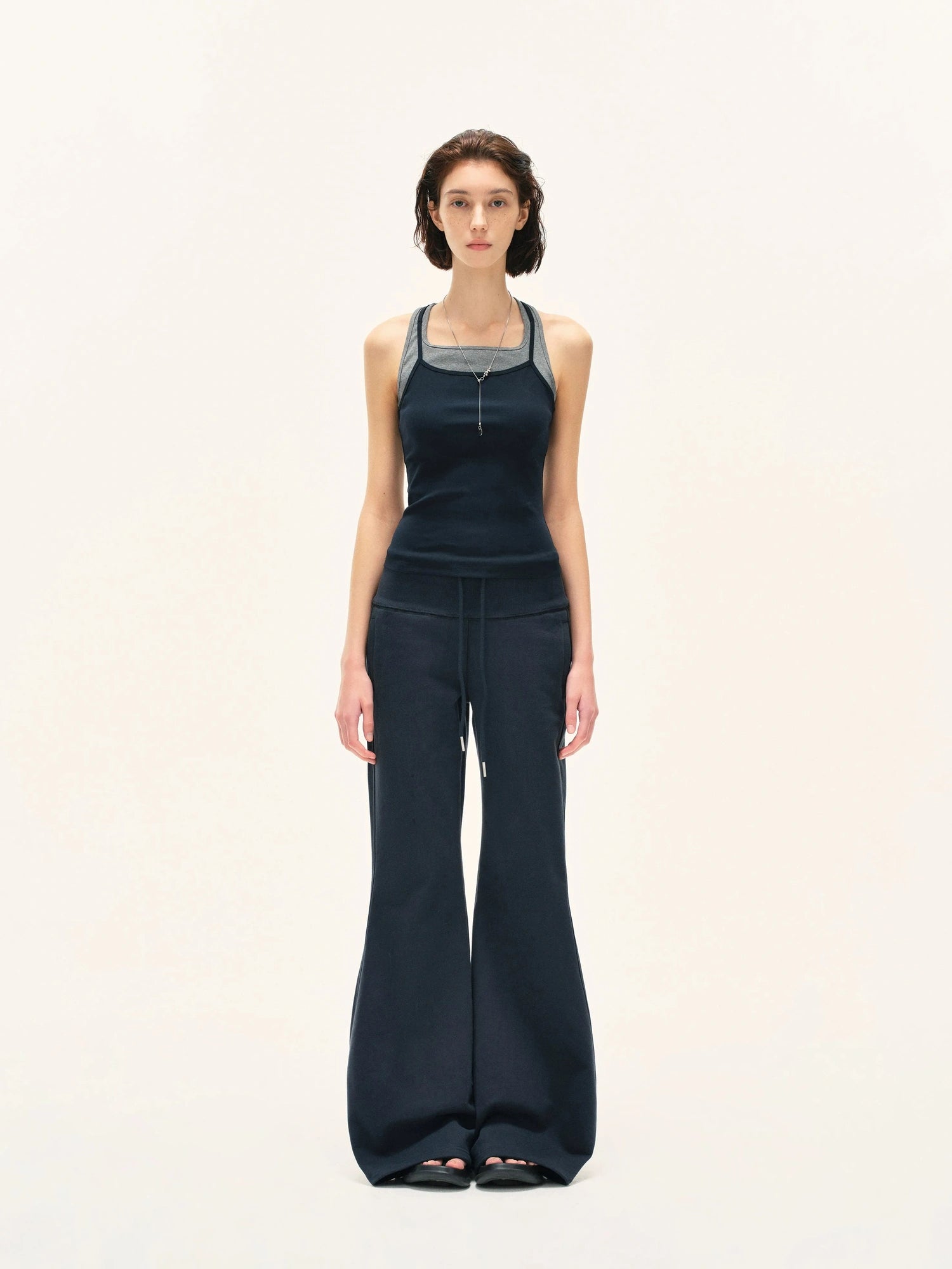 kvkv Two Tone Ribbed Yoga Tank Top