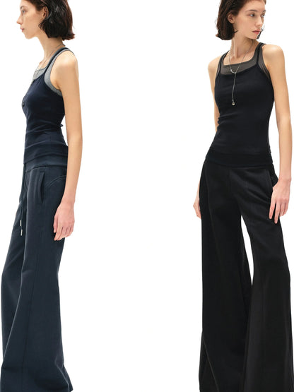 kvkv Two Tone Ribbed Yoga Tank Top