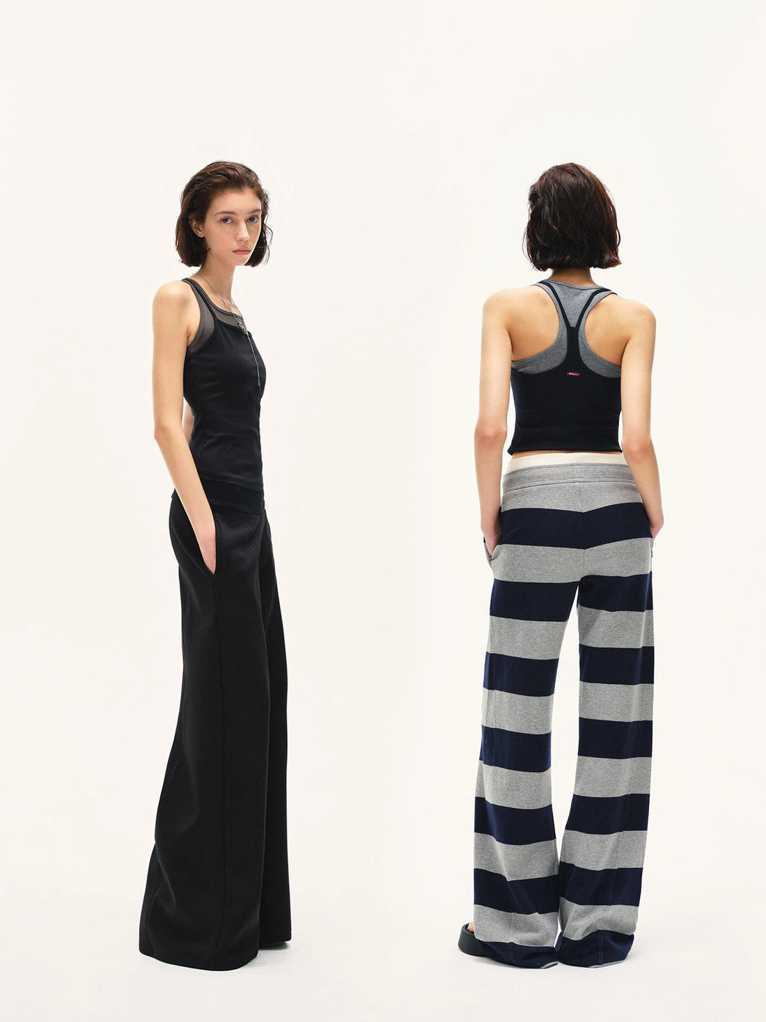 kvkv Two Tone Ribbed Yoga Tank Top