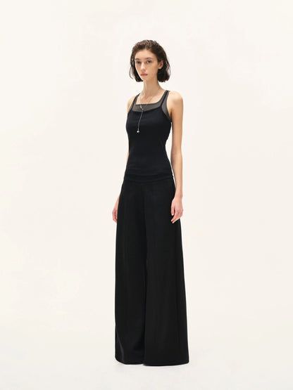 kvkv Two Tone Ribbed Yoga Tank Top