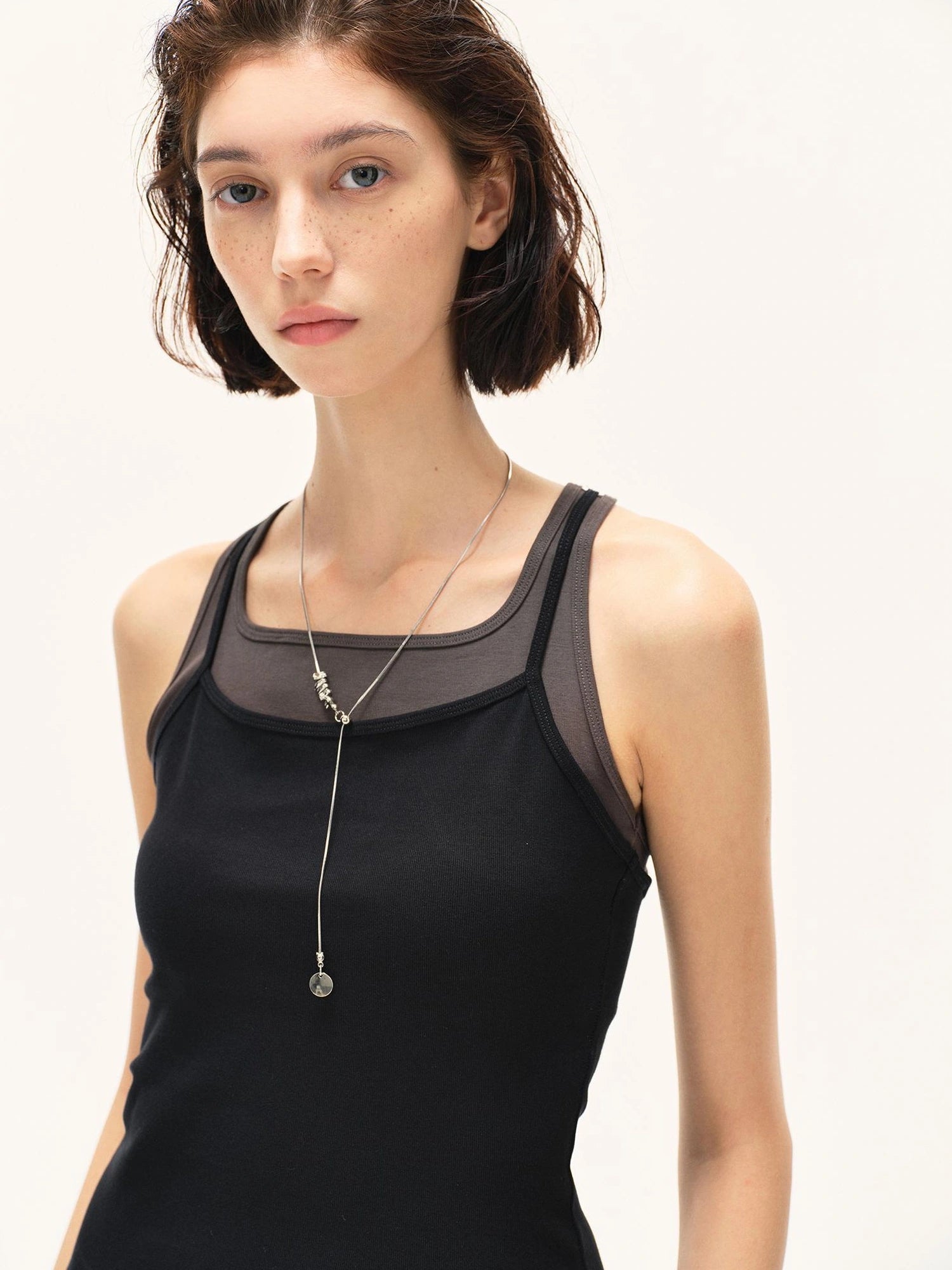 kvkv Two Tone Ribbed Yoga Tank Top