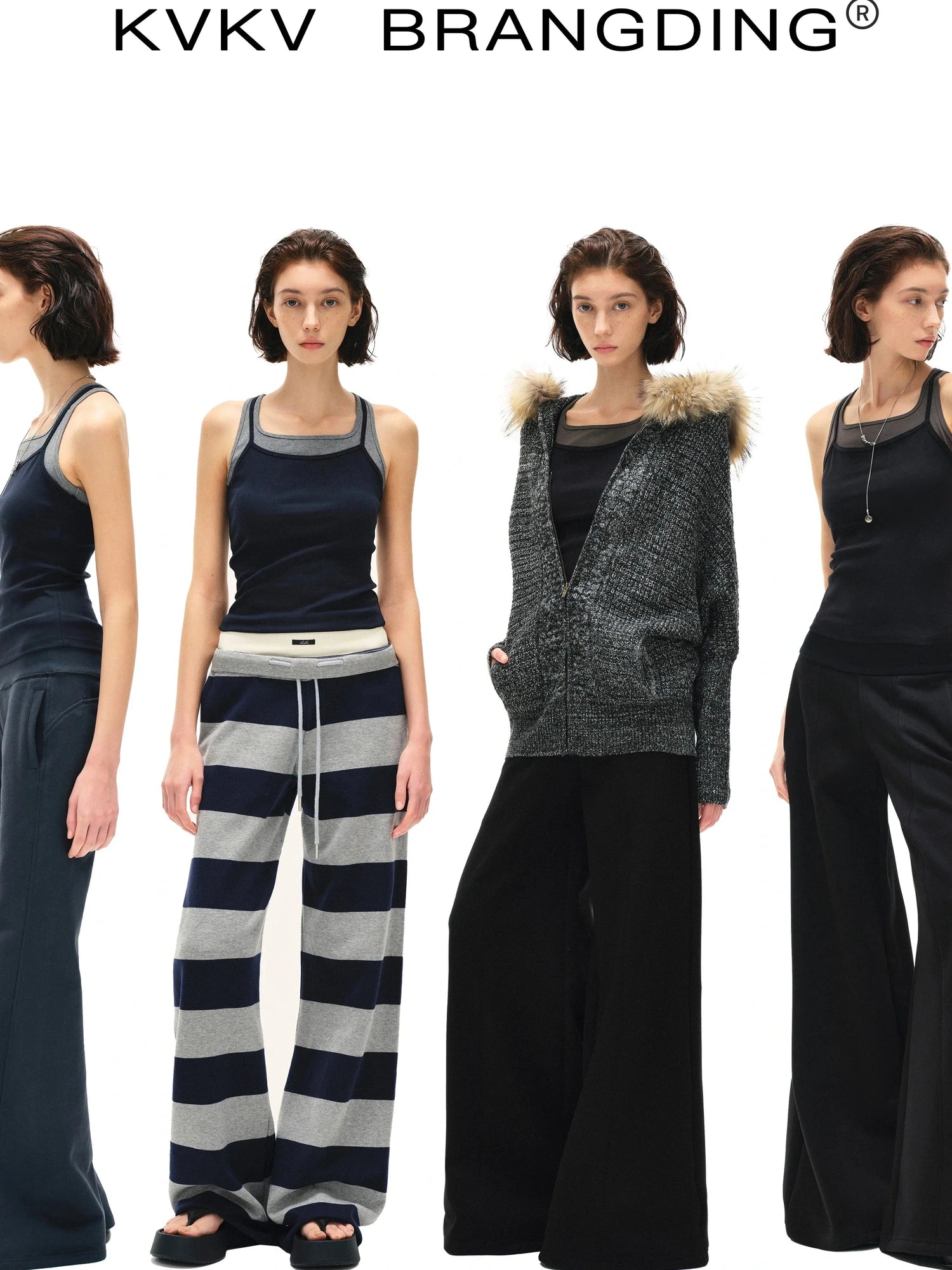 kvkv Two Tone Ribbed Yoga Tank Top