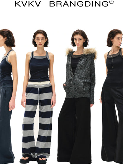 kvkv Two Tone Ribbed Yoga Tank Top