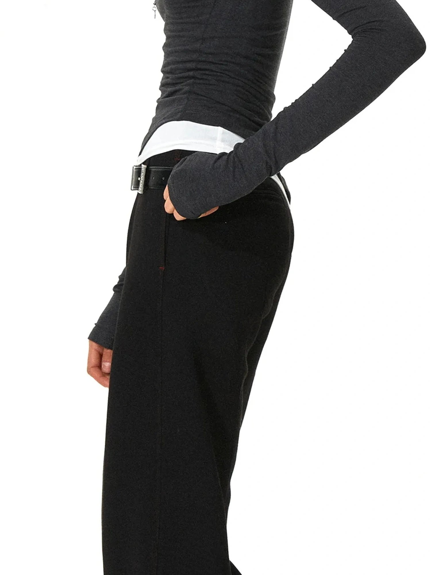 kvkv Two Tone Sloping Shoulder Two Piece Set