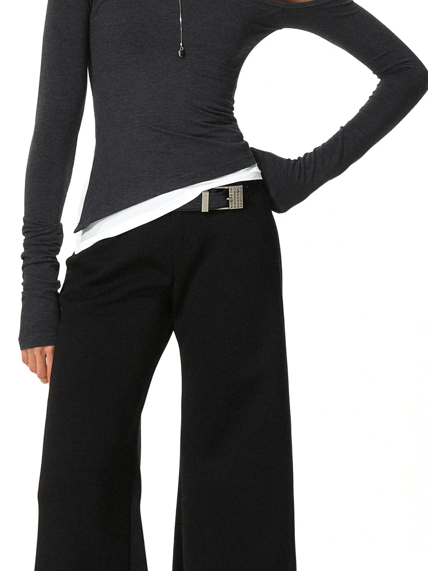 kvkv Two Tone Sloping Shoulder Two Piece Set