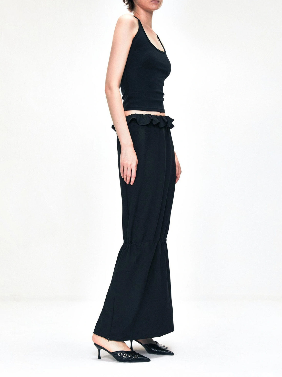 kvkv Two Way Adjustable Wave Hem Midi Skirt
