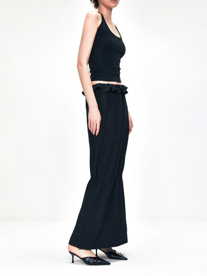 kvkv Two Way Adjustable Wave Hem Midi Skirt