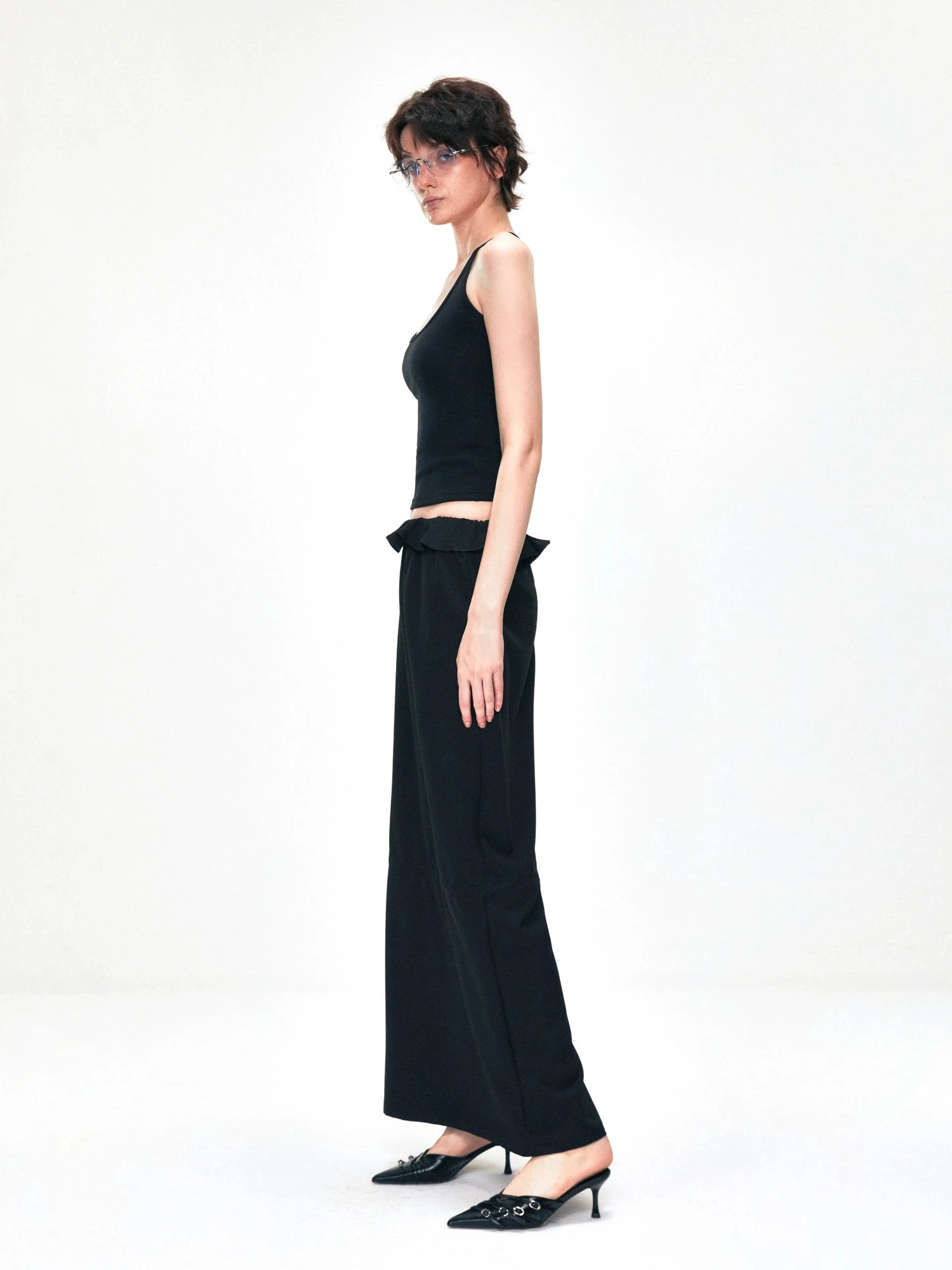 kvkv Two Way Adjustable Wave Hem Midi Skirt
