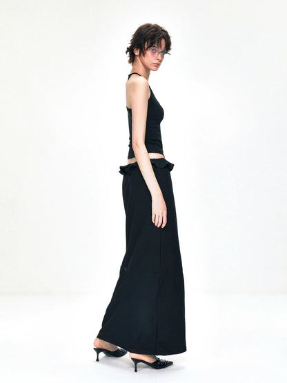 kvkv Two Way Adjustable Wave Hem Midi Skirt