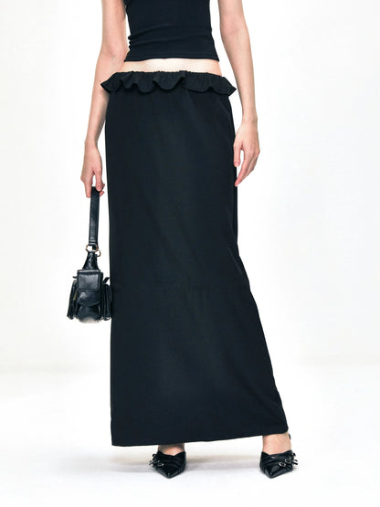 kvkv Two Way Adjustable Wave Hem Midi Skirt