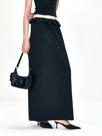 kvkv Two Way Adjustable Wave Hem Midi Skirt