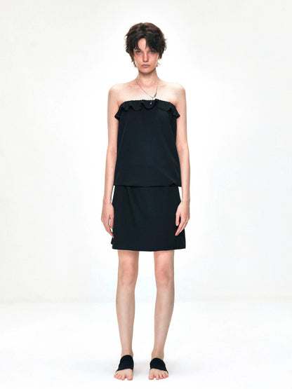kvkv Two Way Adjustable Wave Hem Midi Skirt