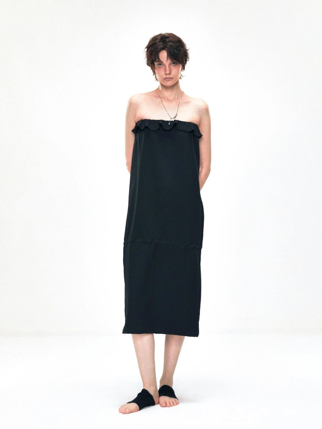 kvkv Two Way Adjustable Wave Hem Midi Skirt