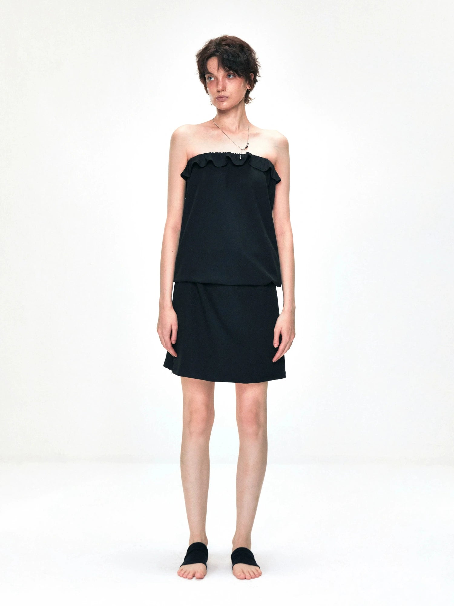 kvkv Two Way Adjustable Wave Hem Midi Skirt