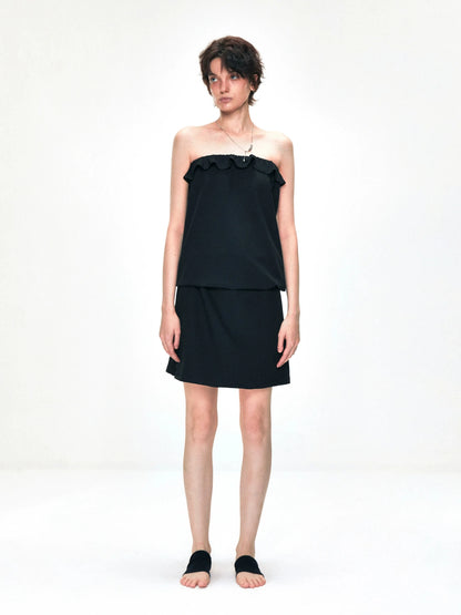 kvkv Two Way Adjustable Wave Hem Midi Skirt