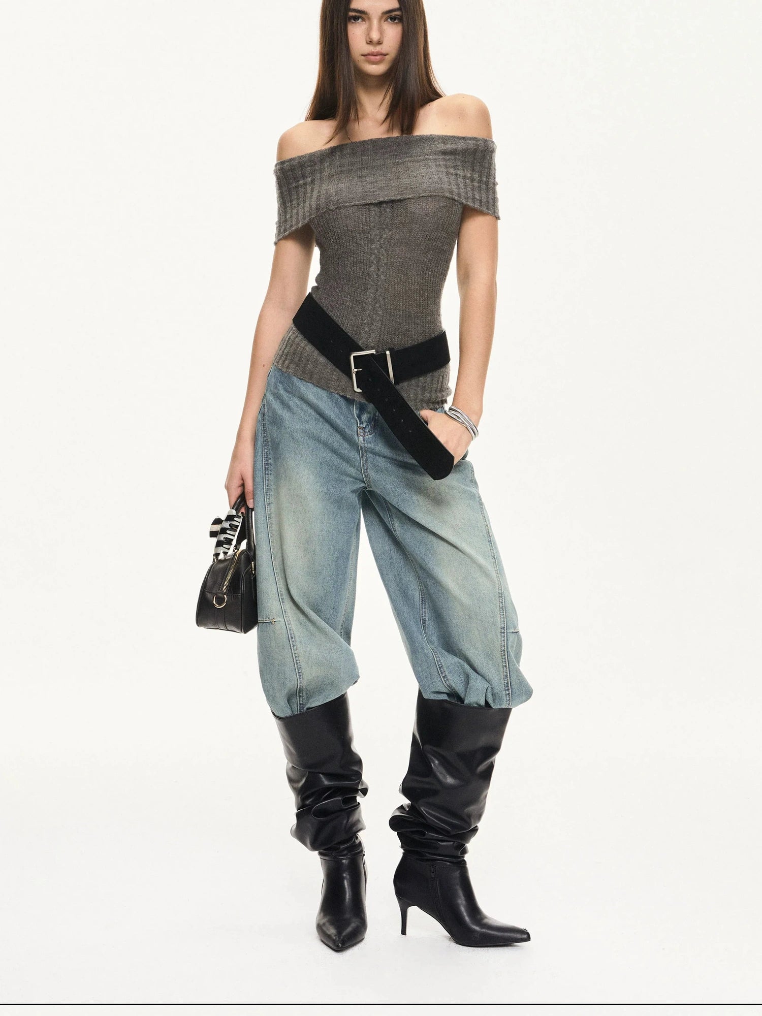KVKV Yoga Clothing Brand - Two Way Collar Wool Blend Knit Vest