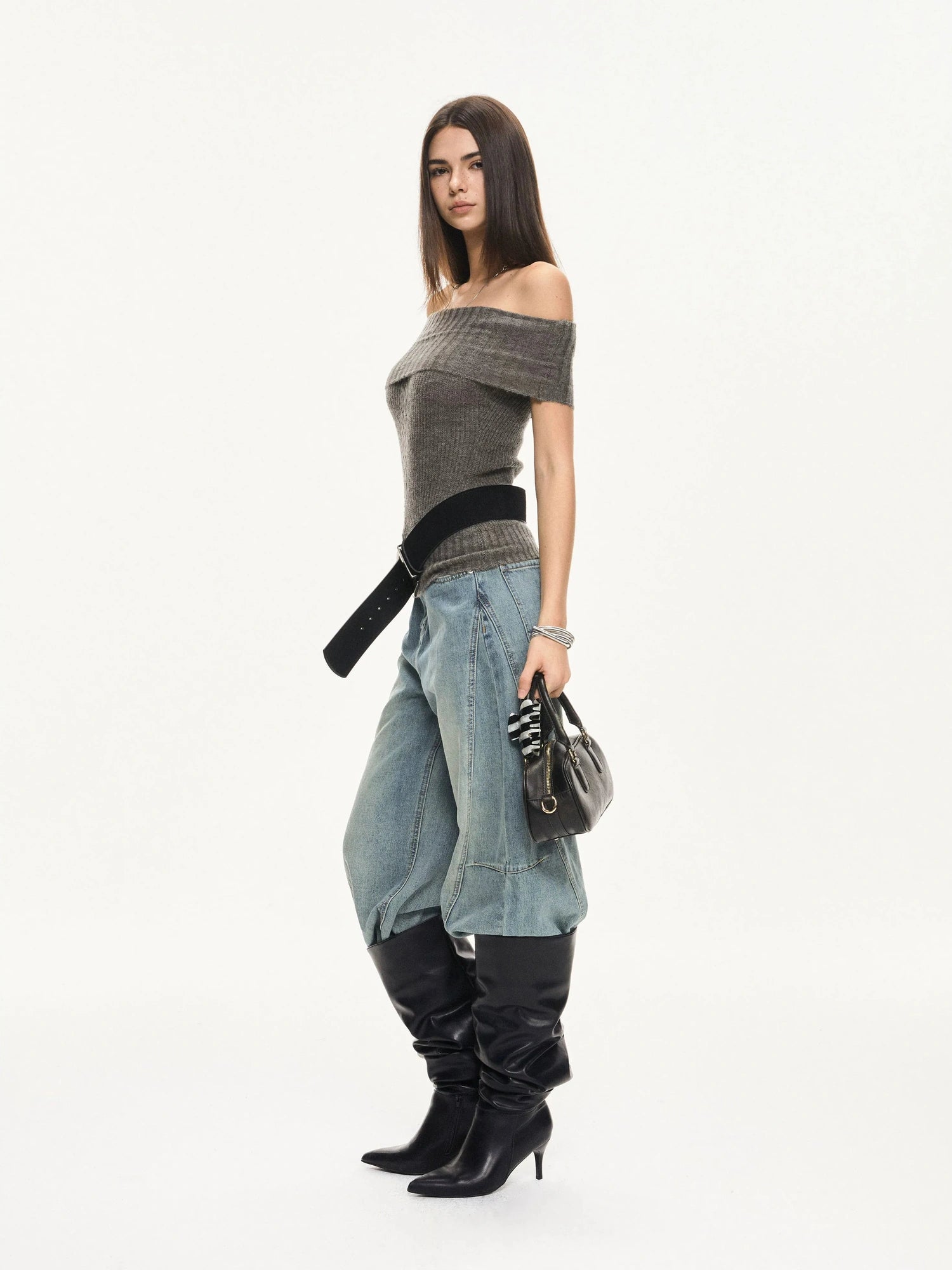 KVKV Yoga Clothing Brand - Two Way Collar Wool Blend Knit Vest