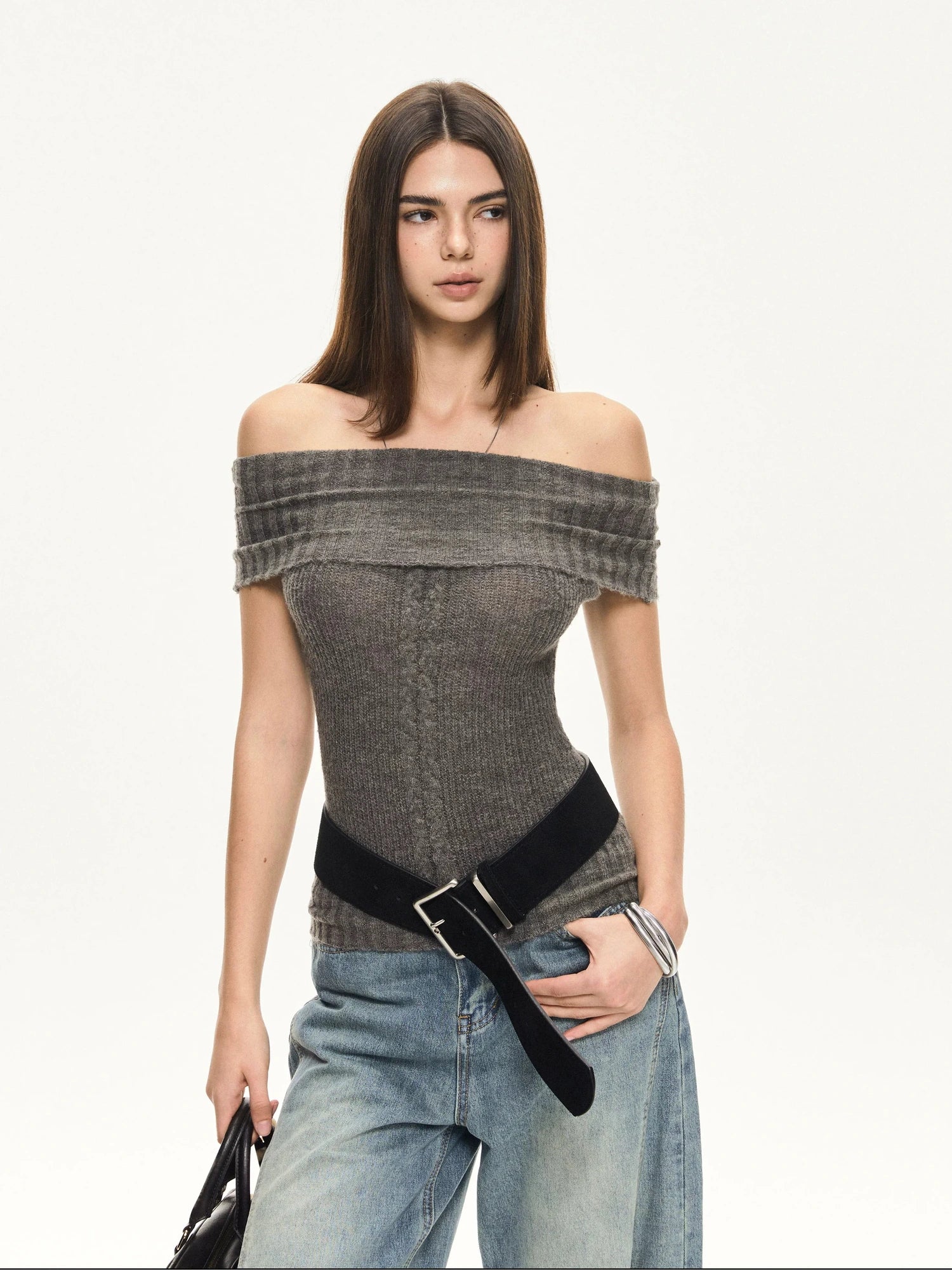 KVKV Yoga Clothing Brand - Two Way Collar Wool Blend Knit Vest