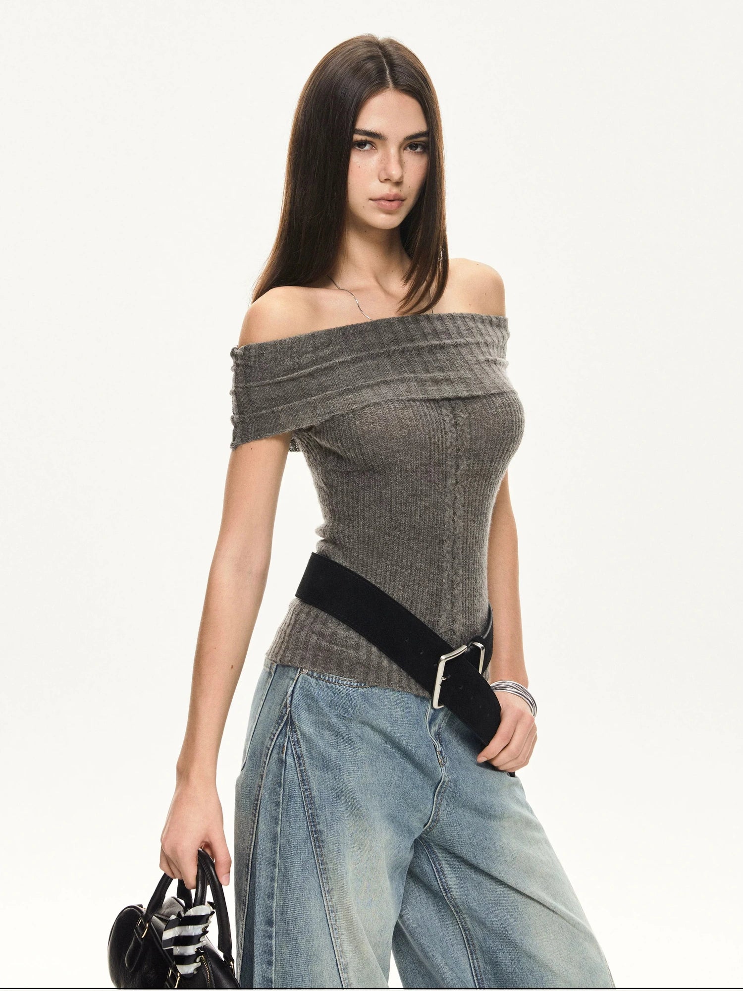 KVKV Yoga Clothing Brand - Two Way Collar Wool Blend Knit Vest