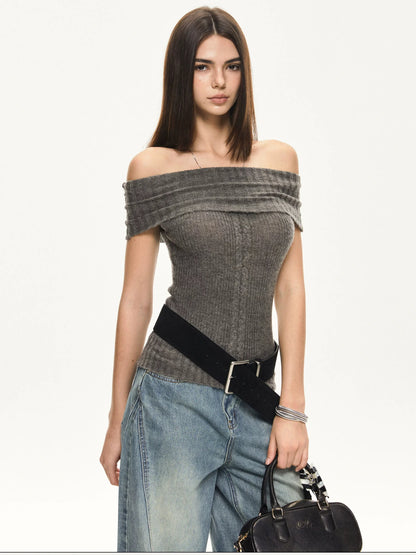 KVKV Yoga Clothing Brand - Two Way Collar Wool Blend Knit Vest
