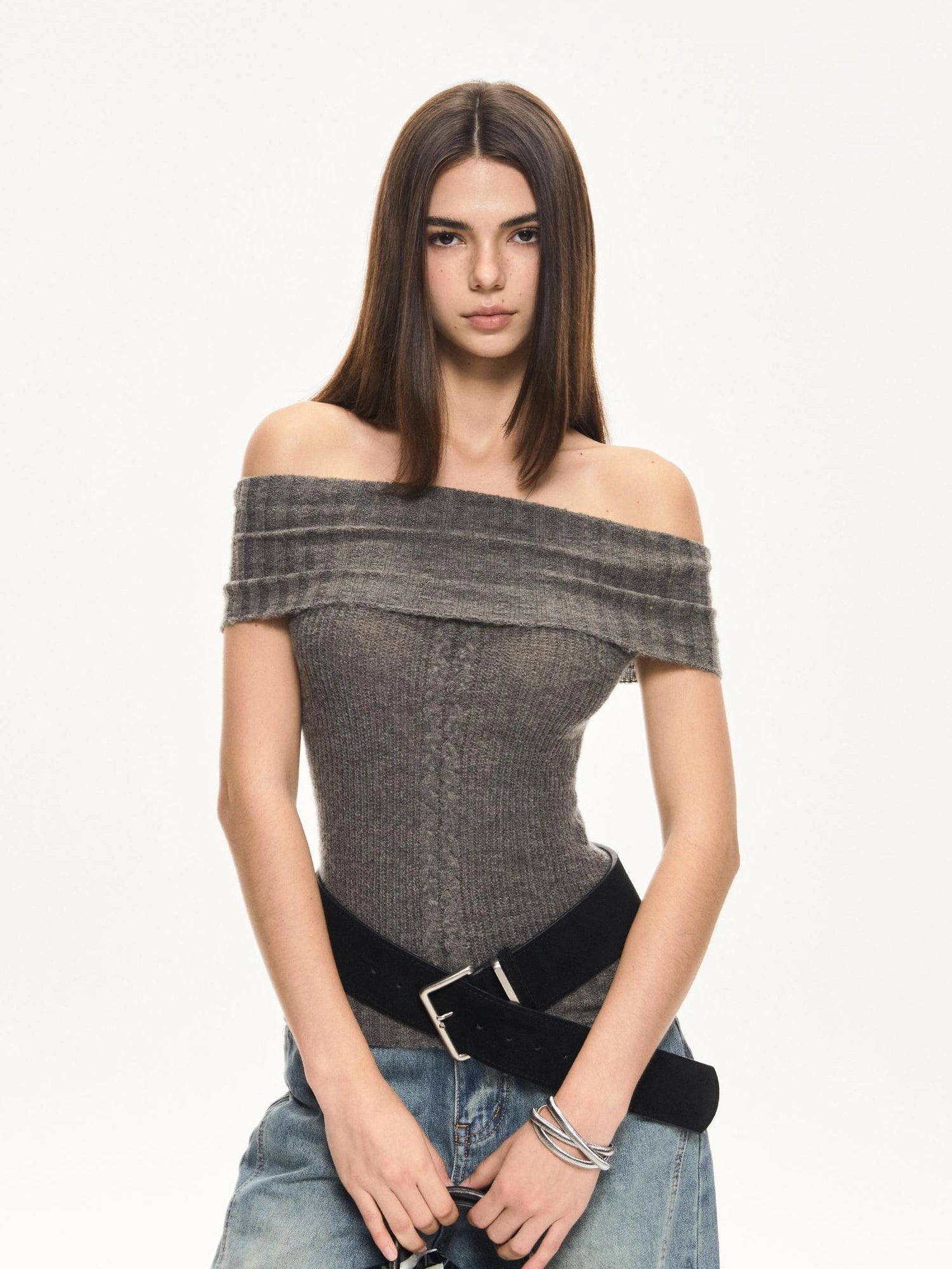 KVKV Yoga Clothing Brand - Two Way Collar Wool Blend Knit Vest