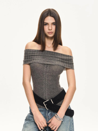 KVKV Yoga Clothing Brand - Two Way Collar Wool Blend Knit Vest
