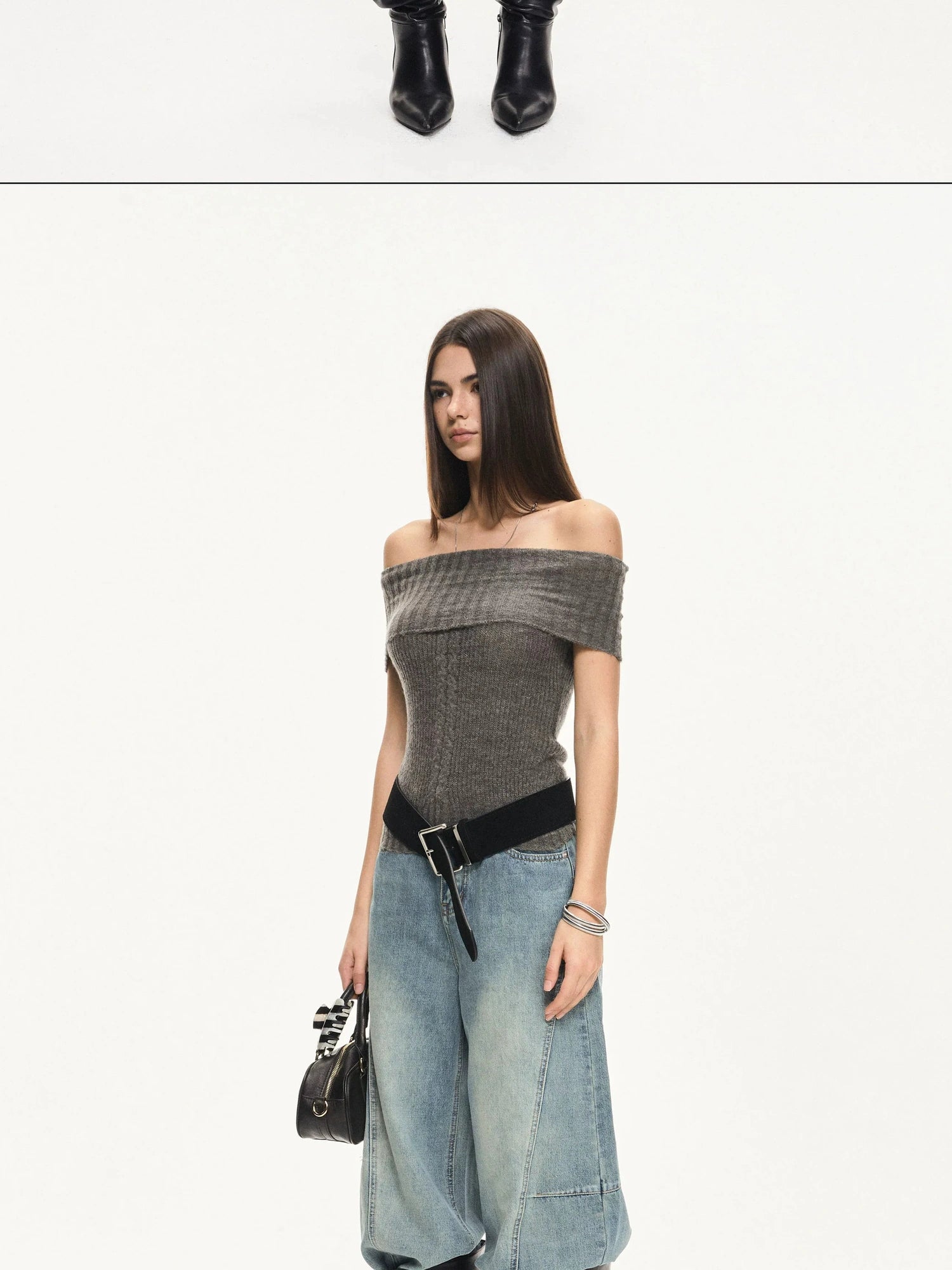 KVKV Yoga Clothing Brand - Two Way Collar Wool Blend Knit Vest
