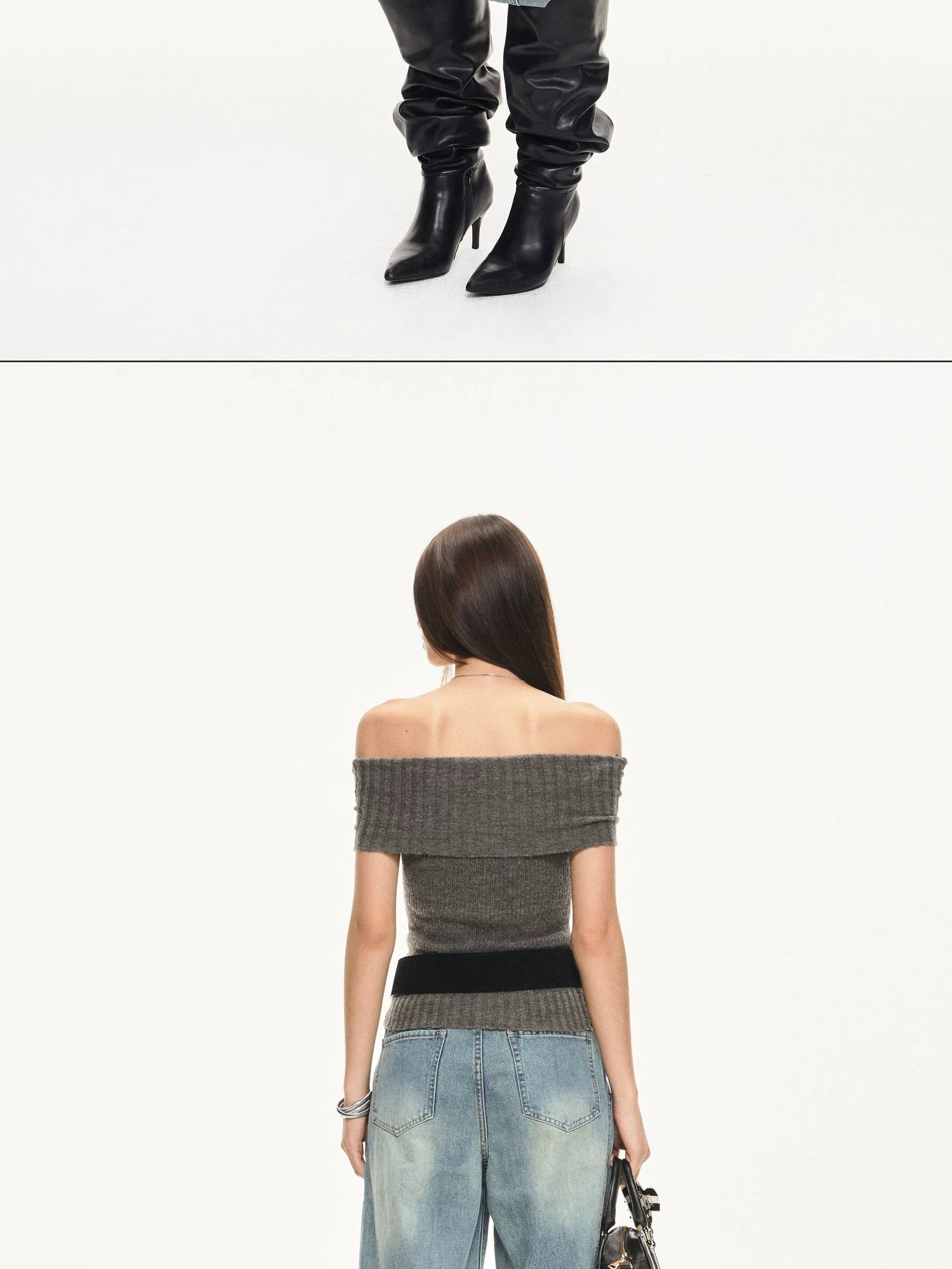 KVKV Yoga Clothing Brand - Two Way Collar Wool Blend Knit Vest