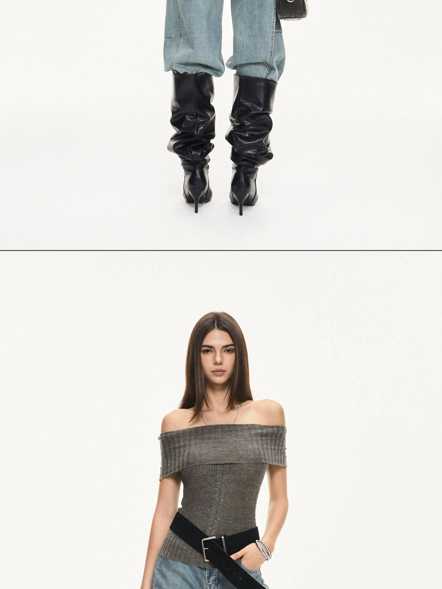 KVKV Yoga Clothing Brand - Two Way Collar Wool Blend Knit Vest
