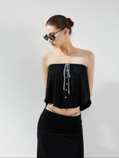 kvkv Two Way Drawstring Tube Top