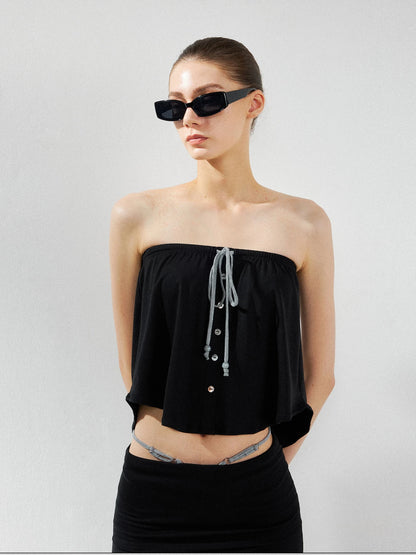 kvkv Two Way Drawstring Tube Top
