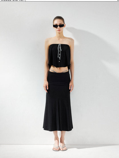 kvkv Two Way Drawstring Tube Top