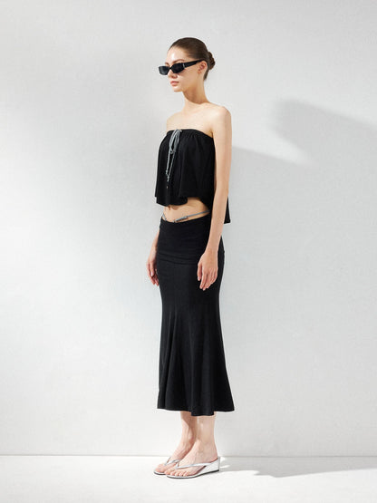 kvkv Two Way Drawstring Tube Top