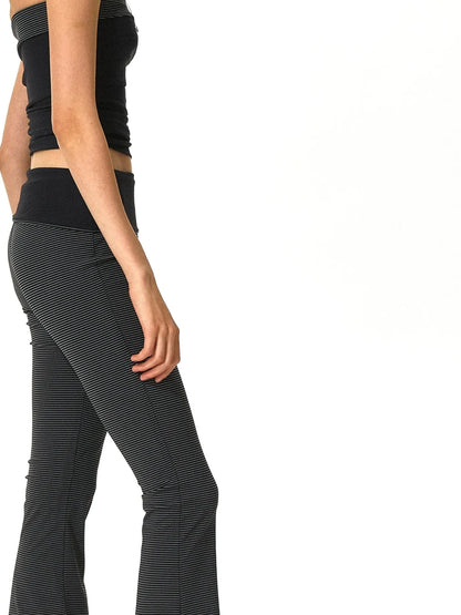 kvkv Two Way Wear Striped Flared Yoga Pants
