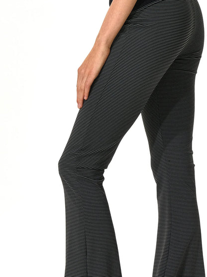 kvkv Two Way Wear Striped Flared Yoga Pants