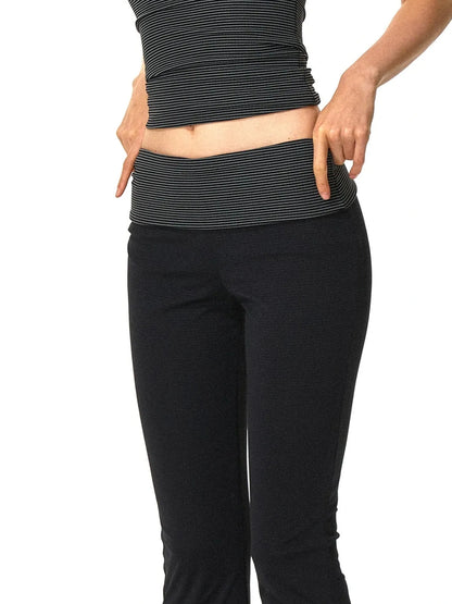 kvkv Two Way Wear Striped Flared Yoga Pants