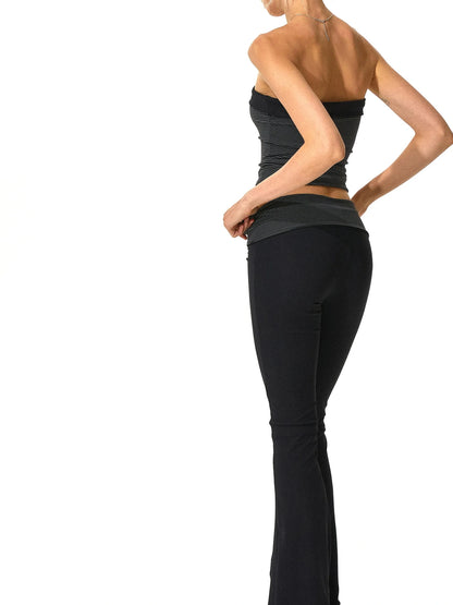 kvkv Two Way Wear Striped Flared Yoga Pants