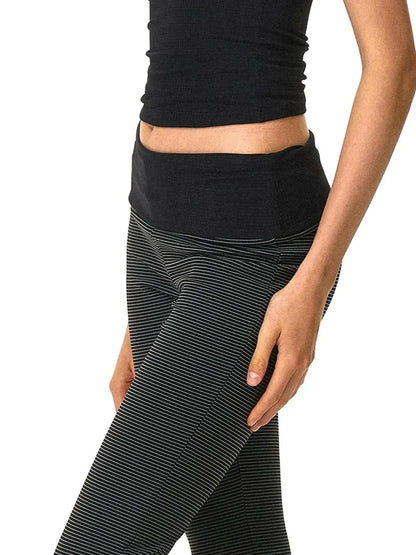 kvkv Two Way Wear Striped Flared Yoga Pants
