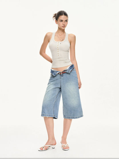 KVKV Yoga Clothing Brand - U Neck Ribbed Camisole