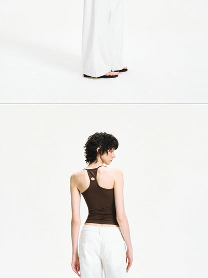kvkv U Neck Slim Fit Stretch Tank Top