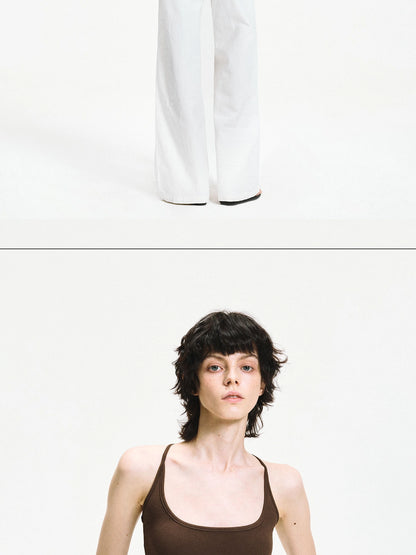 kvkv U Neck Slim Fit Stretch Tank Top
