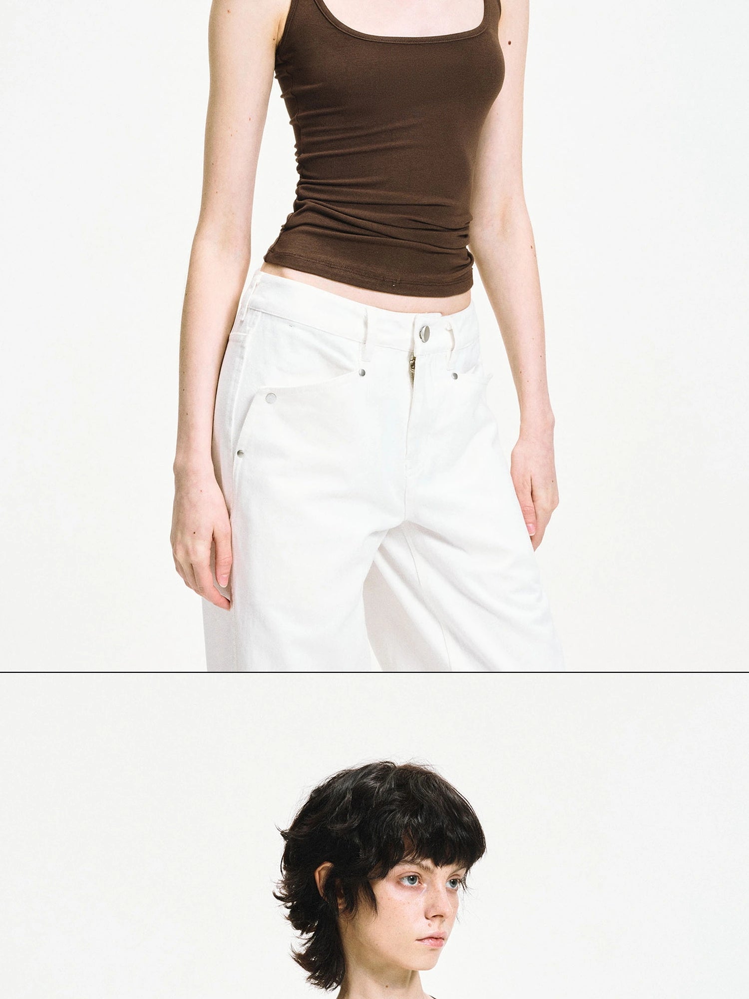 kvkv U Neck Slim Fit Stretch Tank Top