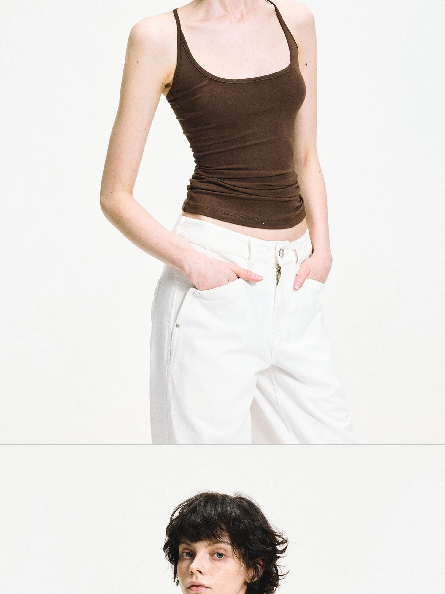 kvkv U Neck Slim Fit Stretch Tank Top