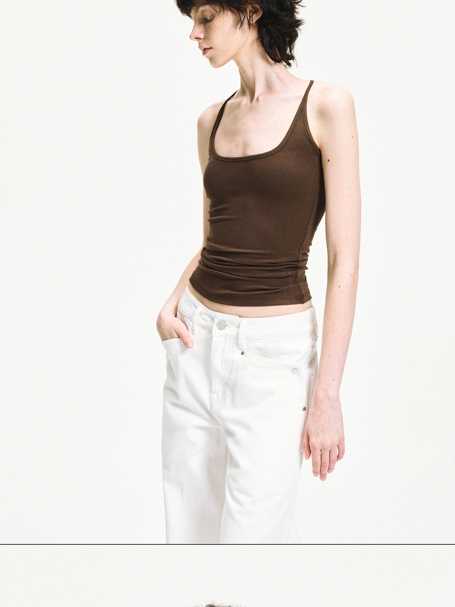 kvkv U Neck Slim Fit Stretch Tank Top
