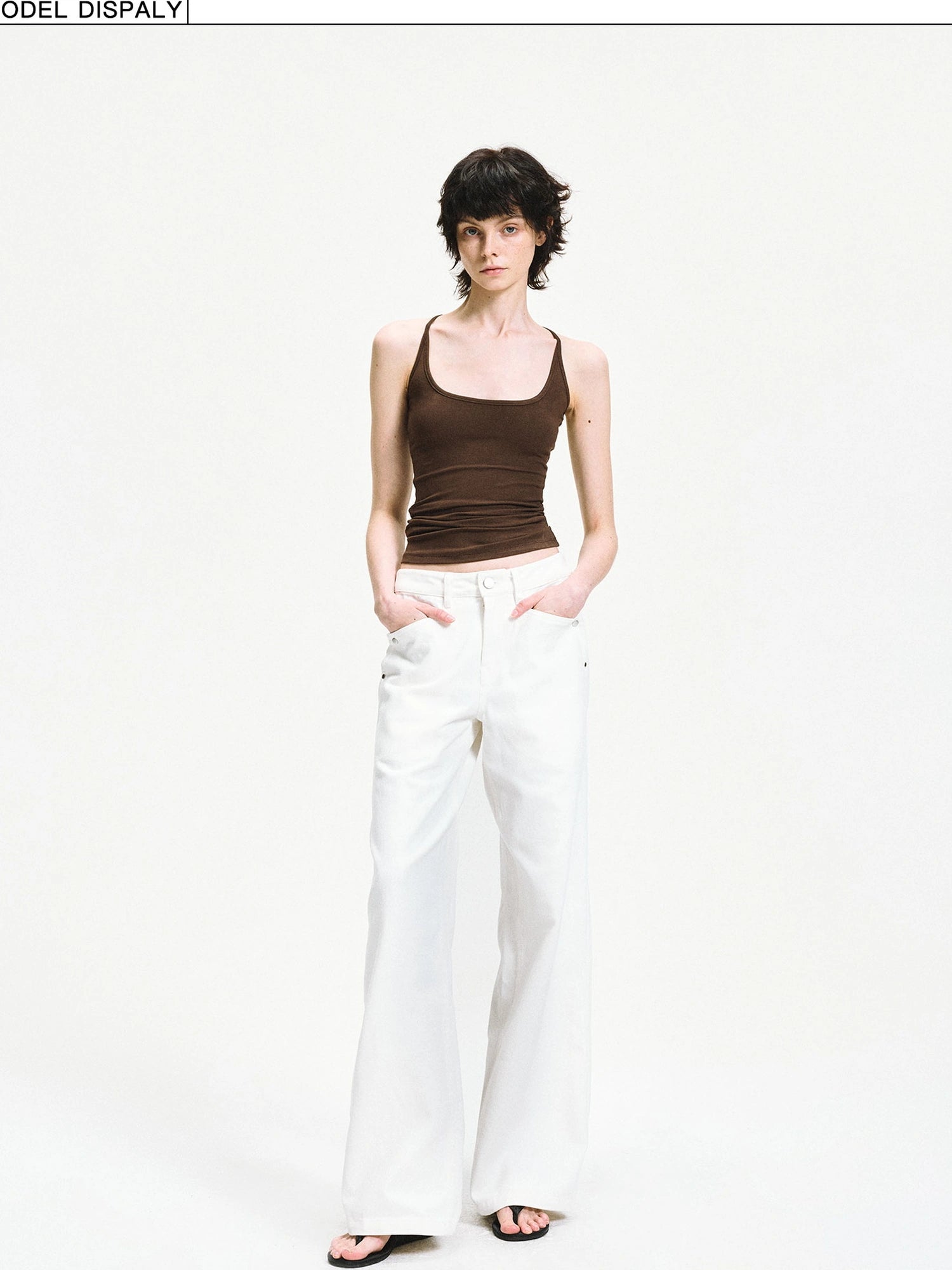 kvkv U Neck Slim Fit Stretch Tank Top