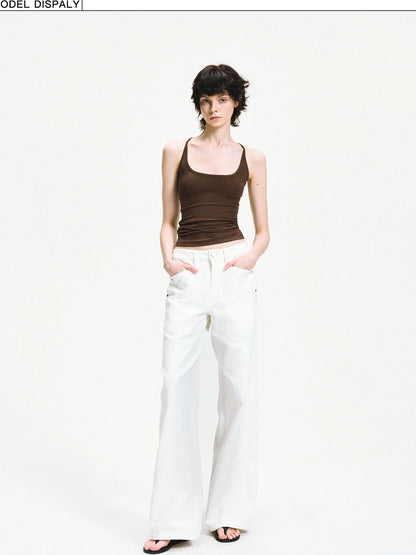 kvkv U Neck Slim Fit Stretch Tank Top