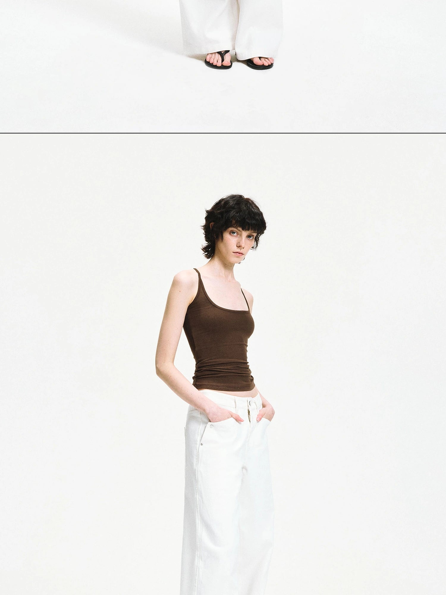 kvkv U Neck Slim Fit Stretch Tank Top