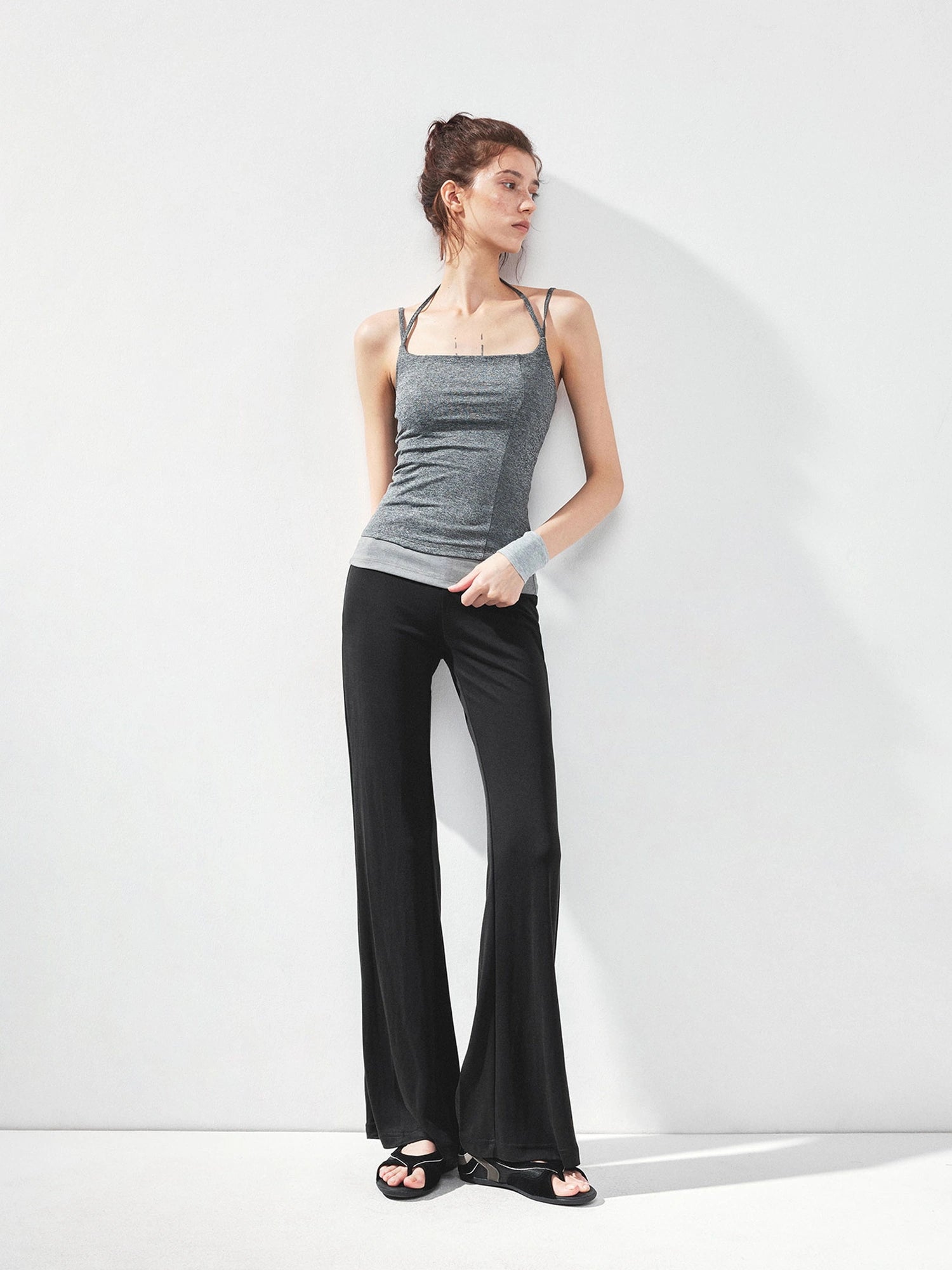 kvkv U Neck Slim Fit Yoga Tank Top