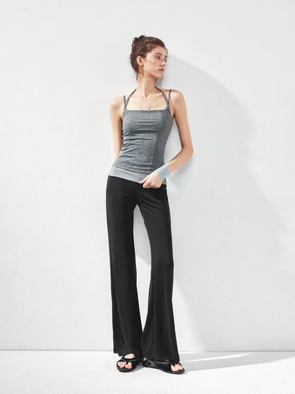 kvkv U Neck Slim Fit Yoga Tank Top