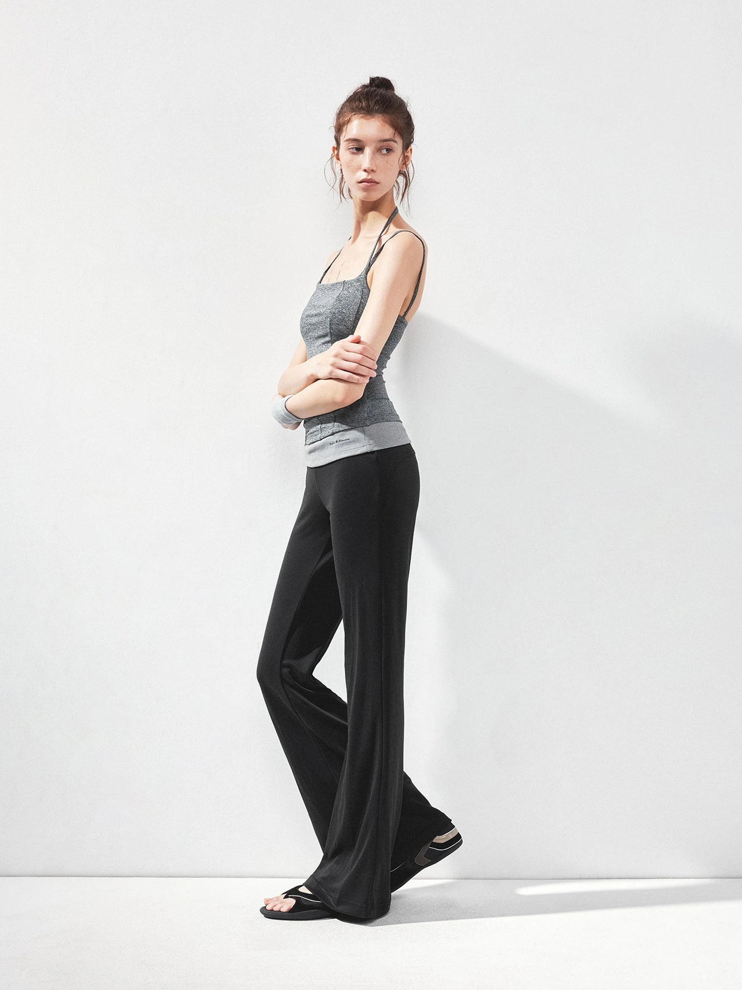 kvkv U Neck Slim Fit Yoga Tank Top